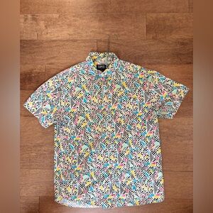 Multicolor Geometric Men's Shirt